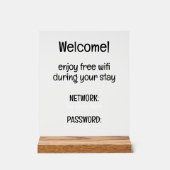 Aangepaste vakantiewoningen Home Wifi Instructies Acryl Bord (Voorkant)