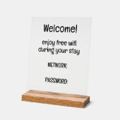 Aangepaste vakantiewoningen Home Wifi Instructies Acryl Bord (Hoek)