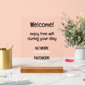 Aangepaste vakantiewoningen Home Wifi Instructies Acryl Bord (Huwelijk)