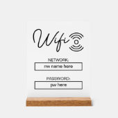 Aangepaste vakantiewoningen Home Wifi Instructies Acryl Bord (Voorkant)