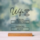 Aangepaste vakantiewoningen Home Wifi Instructies Acryl Bord (Neutraal)