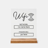 Aangepaste vakantiewoningen Home Wifi Instructies Acryl Bord (Voorkant)