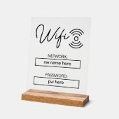 Aangepaste vakantiewoningen Home Wifi Instructies Acryl Bord (Hoek)