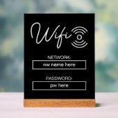Aangepaste vakantiewoningen Home Wifi Instructies Acryl Bord (Neutraal)