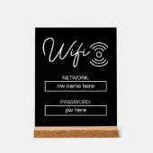 Aangepaste vakantiewoningen Home Wifi Instructies Acryl Bord (Voorkant)