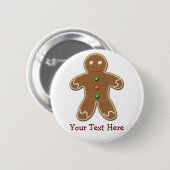 Aangepaste Vakbondsdag Gingerbrood Man Ronde Button 5,7 Cm (Voorkant /achterkant)