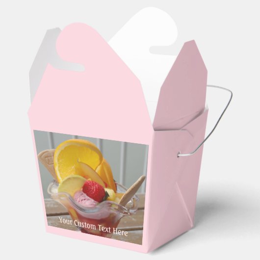 Aangepaste vakken voor Ice Cream Sundae Bedankdoosjes (Geopend)