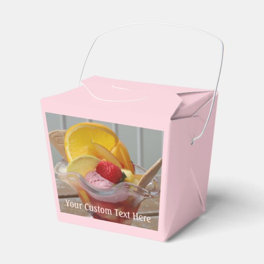 Aangepaste vakken voor Ice Cream Sundae Bedankdoosjes (Voorkant Zijde)