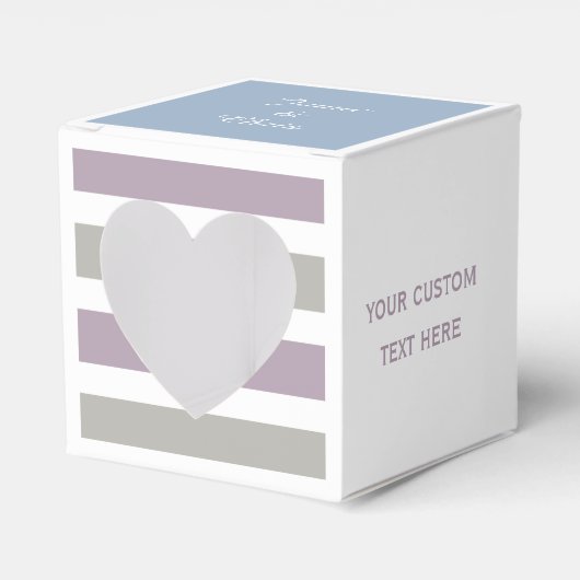 Aangepaste vakken voor tapepatroon bedankdoosjes (Voorkant Zijde)