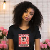 Aangepaste Valentijn Foto Liefde Shirt, Tic-Tac-To T-shirt