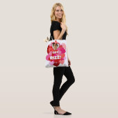 Aangepaste Valentijn Hart Pop Foto Tote Bag (Op model)