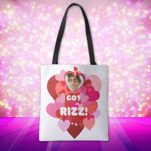 Aangepaste Valentijn Hart Pop Foto Tote Bag