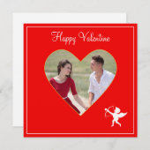 Aangepaste Valentijn met gekoppelde foto's en cupi (Voorkant / Achterkant)