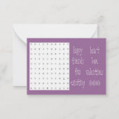 Aangepaste Valentijn voor kinderen met Word Search Notitiekaartje (Achterkant)