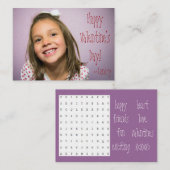 Aangepaste Valentijn voor kinderen met Word Search Notitiekaartje (Voorkant / Achterkant)