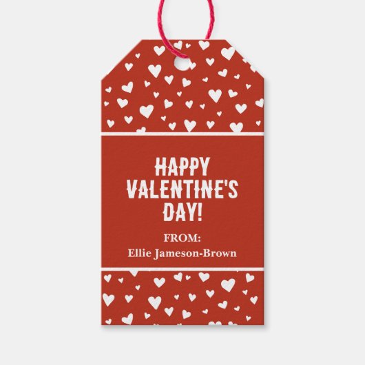 Aangepaste valentijn-voordeeltag cadeaulabel (Voorkant)