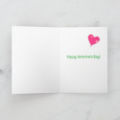 Aangepaste Valentijnnaam met een knuffelige egel Kaart (Binnen)
