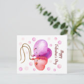 Aangepaste Valentijnsdag ballonnen Briefkaart (Staand voorkant)