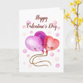 Aangepaste Valentijnsdag ballonnen Kaart (Gele Bloem)