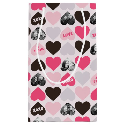 Aangepaste Valentijnsdag - Hartenfoto - Collage Klein Cadeauzakje (Achterkant)