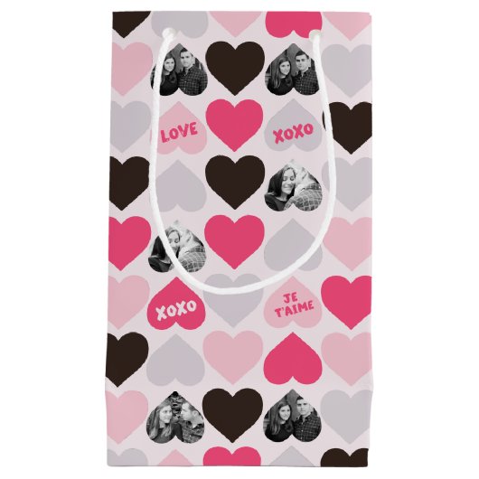 Aangepaste Valentijnsdag - Hartenfoto - Collage Klein Cadeauzakje (Voorkant)