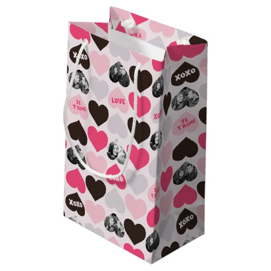 Aangepaste Valentijnsdag - Hartenfoto - Collage Klein Cadeauzakje (Achterkant Gekanteld)