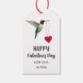 Aangepaste Valentijnsdag Hummingbird Cadeaulabel (Voorkant)