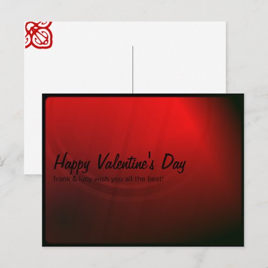 Aangepaste Valentijnsdag Kaart (Voorkant / Achterkant)