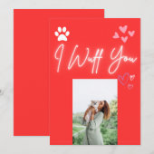 Aangepaste Valentijnsdag Kaart van Dog for Dog Mom (Voorkant / Achterkant)