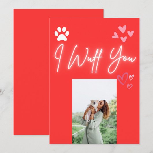 Aangepaste Valentijnsdag Kaart van Dog for Dog Mom (Voorkant / Achterkant)