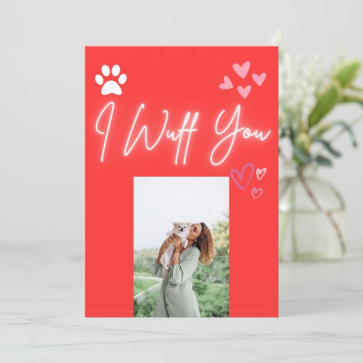 Aangepaste Valentijnsdag Kaart van Dog for Dog Mom (Staand voorkant)