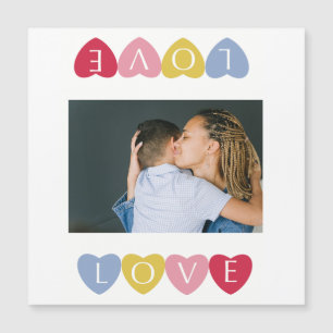 Aangepaste valentijnsdag liefde foto collage kaart magnetische uitnodiging