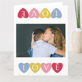 Aangepaste Valentijnsdag-liefdesfotocollage Bedankkaart