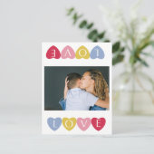 Aangepaste Valentijnsdag-liefdesfotocollage Briefkaart (Staand voorkant)