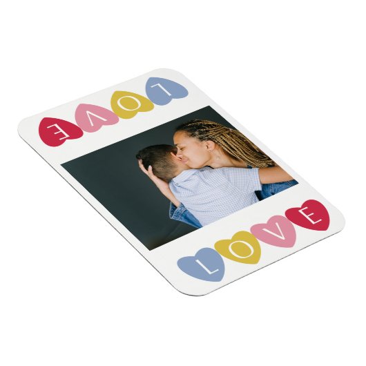 Aangepaste Valentijnsdag-liefdesfotocollage Magneet (Rechterzijde)