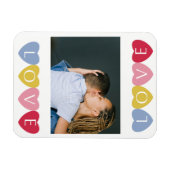 Aangepaste Valentijnsdag-liefdesfotocollage Magneet (Horizontaal)