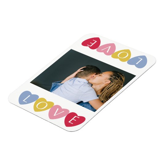 Aangepaste Valentijnsdag-liefdesfotocollage Magneet (Linkerzijde)