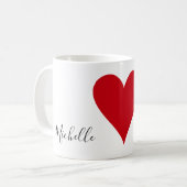 Aangepaste Valentijnsdag Love Heart Couples Koffiemok (Voorkant links)