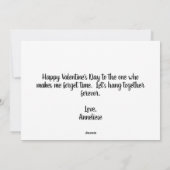 Aangepaste Valentijnsdag Luiaard Hart Neemt zijn t Feestdagenkaart (Achterkant)