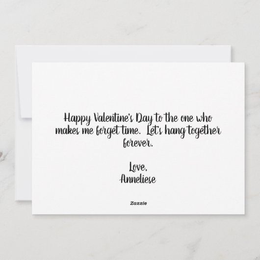 Aangepaste Valentijnsdag Luiaard Hart Neemt zijn t Feestdagenkaart (Achterkant)