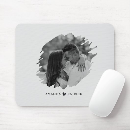 Aangepaste Valentijnsdag Modern Fotopaar Muismat (Met muis)