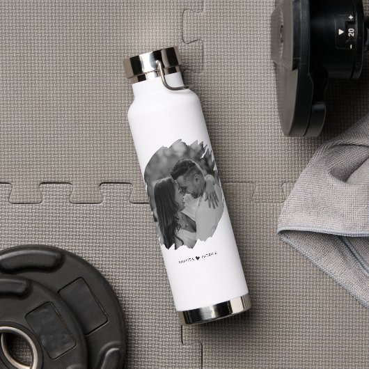 Aangepaste Valentijnsdag Modern Fotopaar Waterfles (Gym)