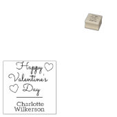 Aangepaste Valentijnsdag naam stempel Elegant Hear (Gestempeld)