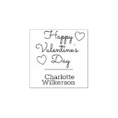 Aangepaste Valentijnsdag naam stempel Elegant Hear (Afrduk)