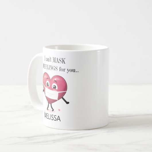 Aangepaste Valentijnsdag Pandemische Naam Koffiemok (Voorkant links)