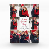 Aangepaste Valentijnsdag Romantisch Paar Collage Fotoblokken (Voorkant)