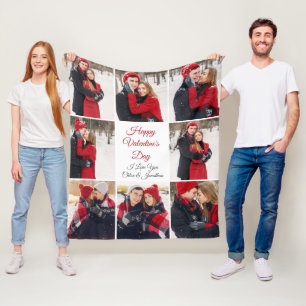 Aangepaste Valentijnsdag romantische liefde foto c Fleece Deken