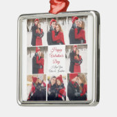 Aangepaste Valentijnsdag romantische liefde foto c Metalen Ornament (Links)