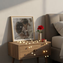 Aangepaste Valentijnsdag romantische paar foto