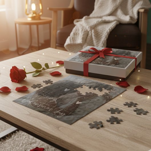 Aangepaste Valentijnsdag romantische paar foto Legpuzzel